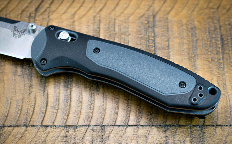 Benchmade Boost 590 folding knife with Versaflex handle.