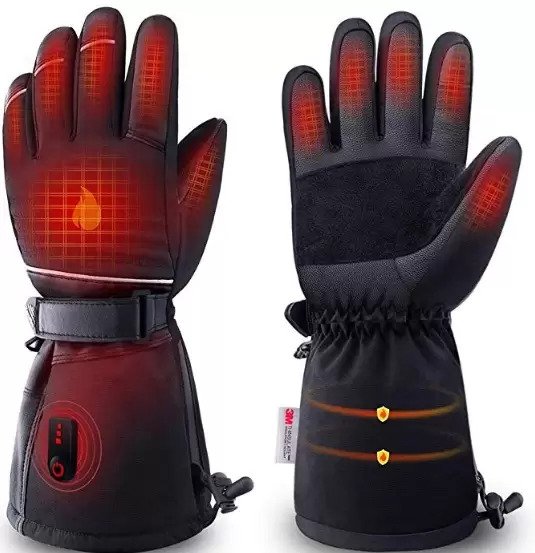 The main image of the ZEROFIRE heated gloves, showing off with effects what it can do.